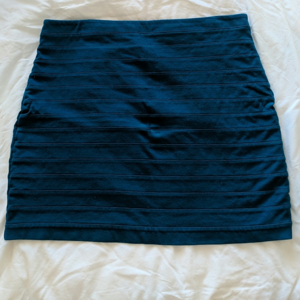 Express Bandage Skirt in Dark Teal